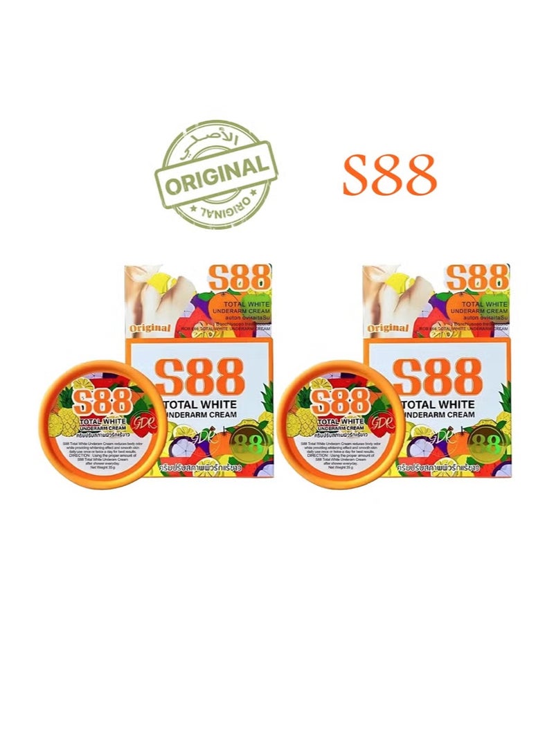 Two pieces of S88 Total White Original Cream remove dirt, eliminate odors, and brighten the skin while stimulating skin elasticity (35g)